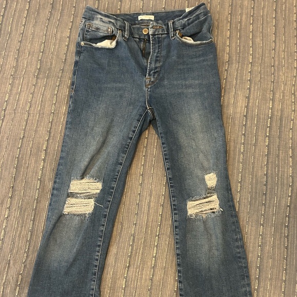 Good American Ripped Blue Skinny Jeans - Picture 1 of 4
